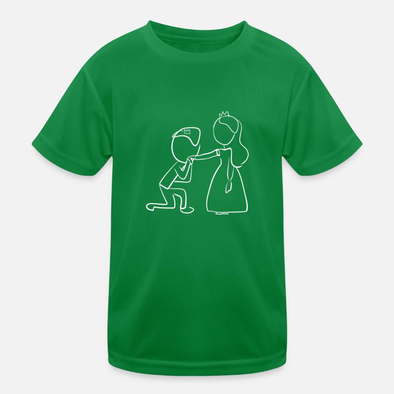 prince princesse amoureux du mariage dessin animé T-shirt sport Enfant
