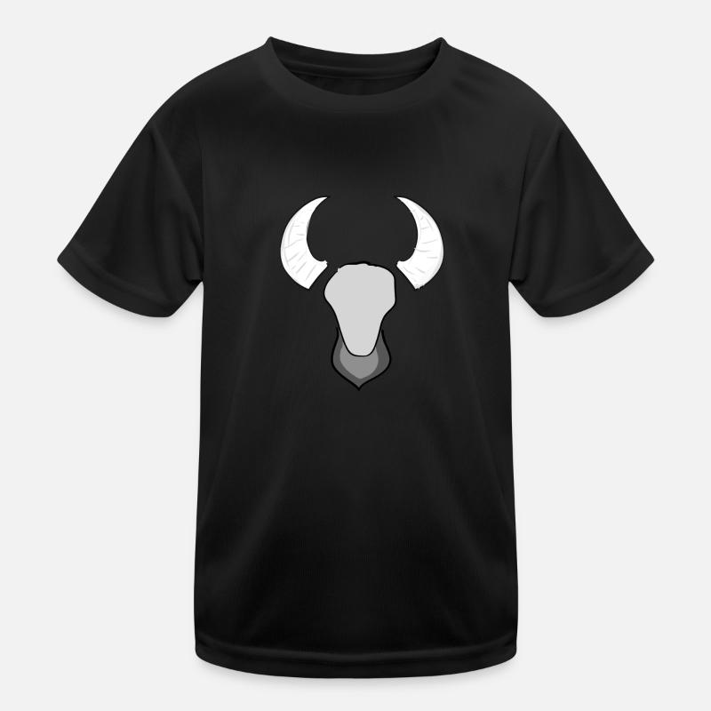 tier widder bulle hörner symbol Kinder Funktions-T-Shirt