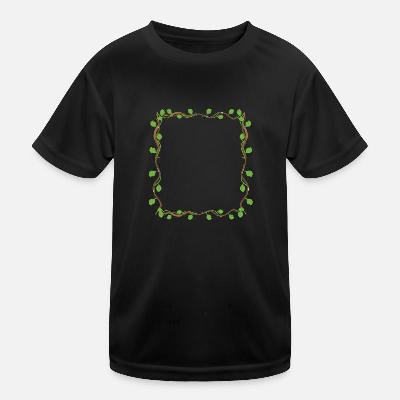 Leaves Square Shape Symbol Square Kids Functional T-Shirt