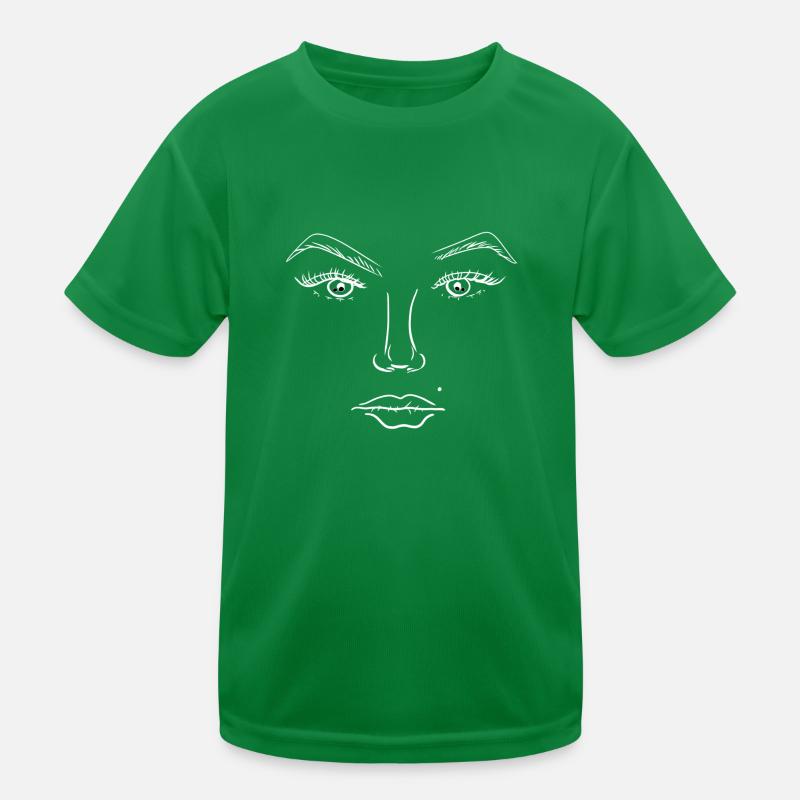 Kunst Gesicht Mensch Symbol vorlage Kinder Funktions-T-Shirt