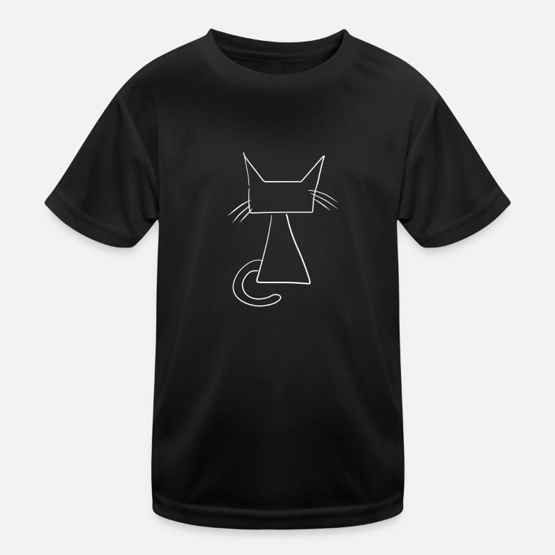 Cat Cartoon Symbol Angular Animal Kids Functional T-Shirt
