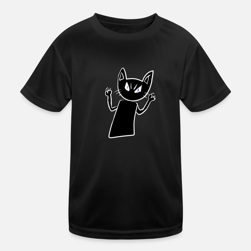 Katze gruselig wütend wut Tier Kinder Funktions-T-Shirt