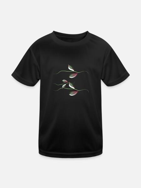 plante symbole plante feuilles feuille - T-shirt sport Enfant - noir - Devant