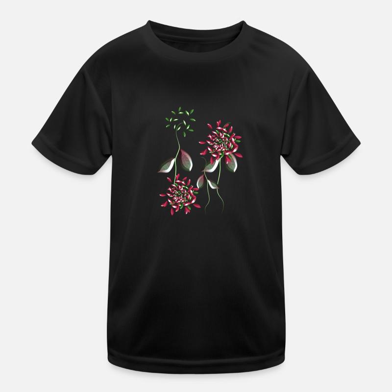 flowers plant symbol shiny pattern Kids Functional T-Shirt
