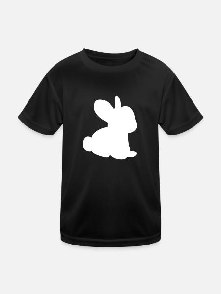 Symbole de lapin Animal Bébé Mignon - T-shirt sport Enfant - noir - Devant