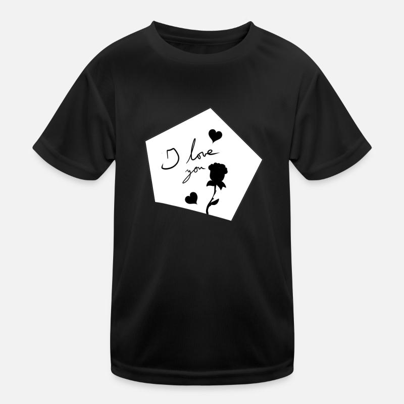 ich liebe dich symbol form blume Kinder Funktions-T-Shirt