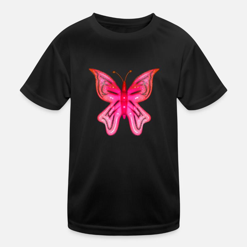 Papillon rose symbole insecte animaux ailes T-shirt sport Enfant