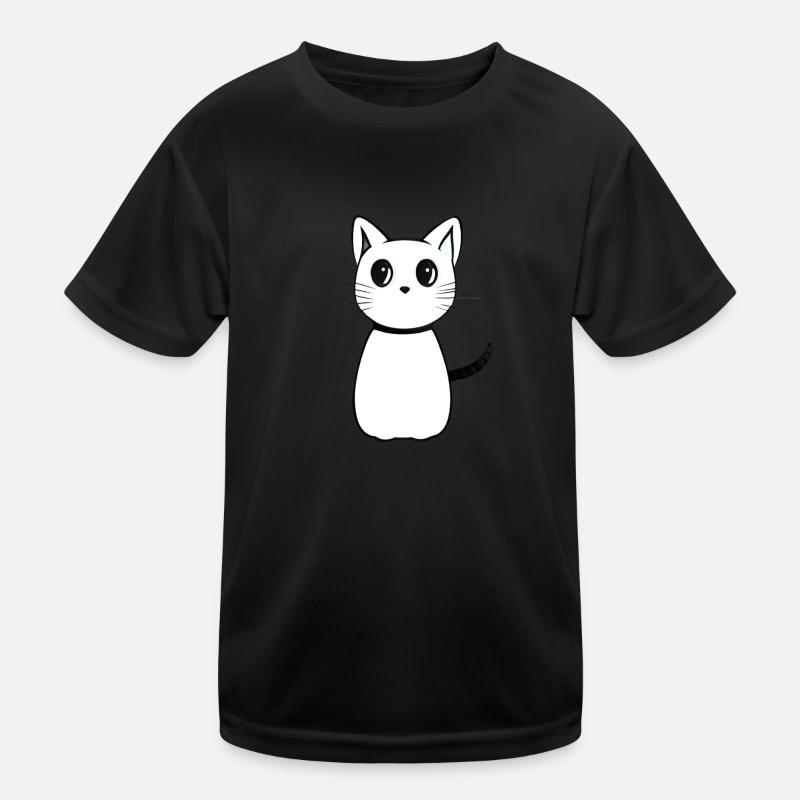 Dessin animé chat anime animal T-shirt sport Enfant