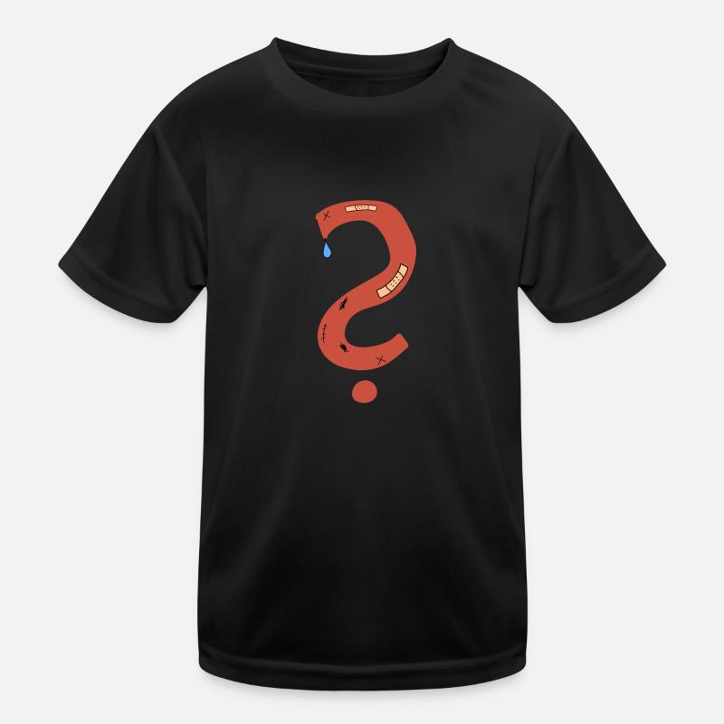 Question mark scars sad plaster Kids Functional T-Shirt