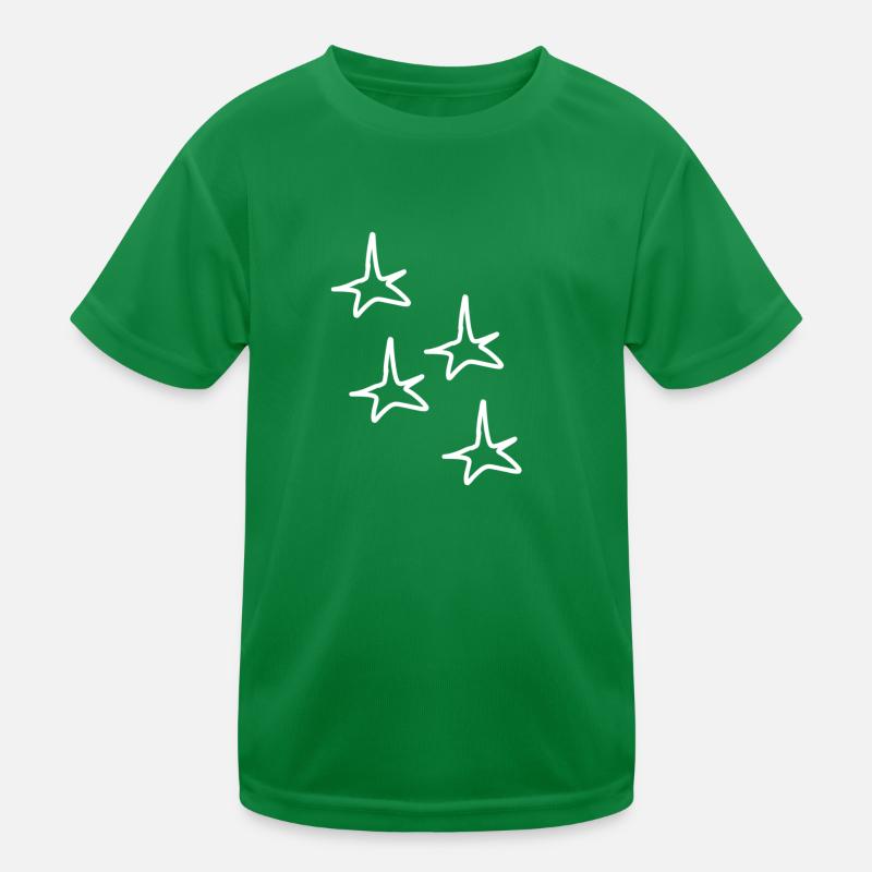 Four Star Star Symbol Shapes Kids Functional T-Shirt