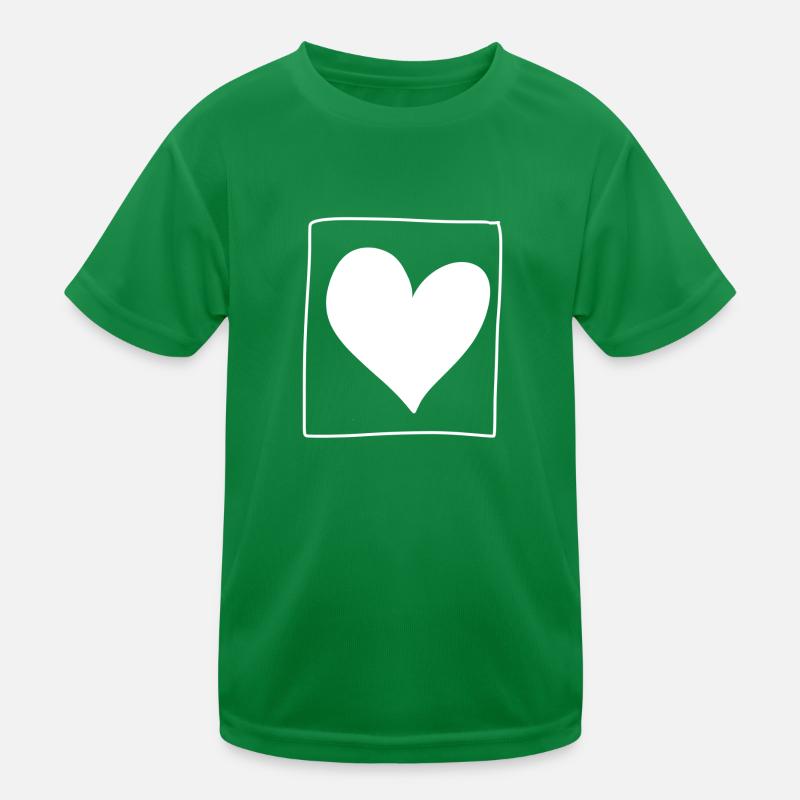 herz quadrat liebe form Kinder Funktions-T-Shirt