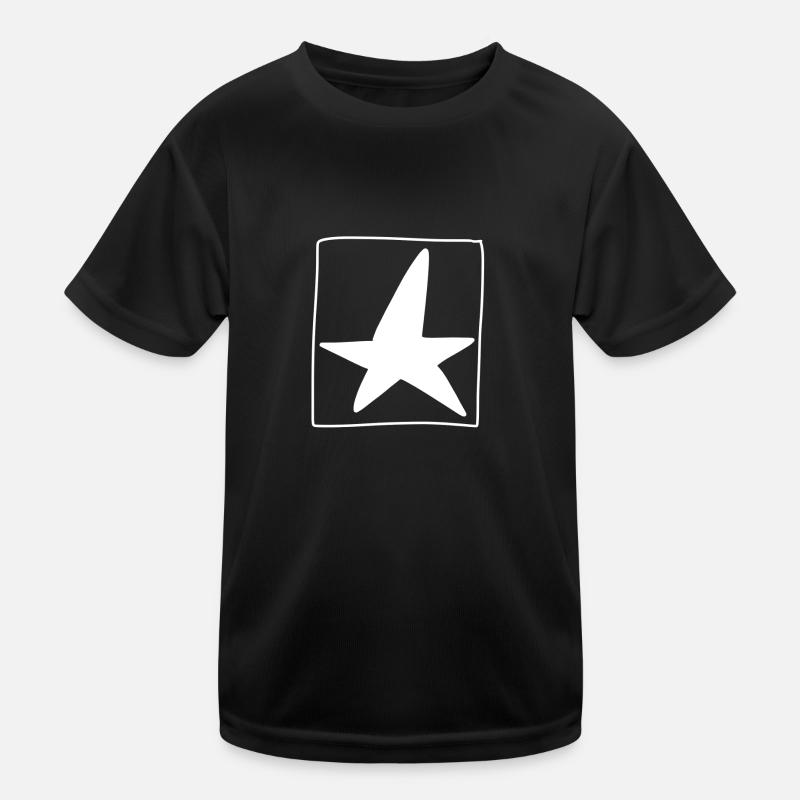 Star Square Symbol Shape Kids Functional T-Shirt