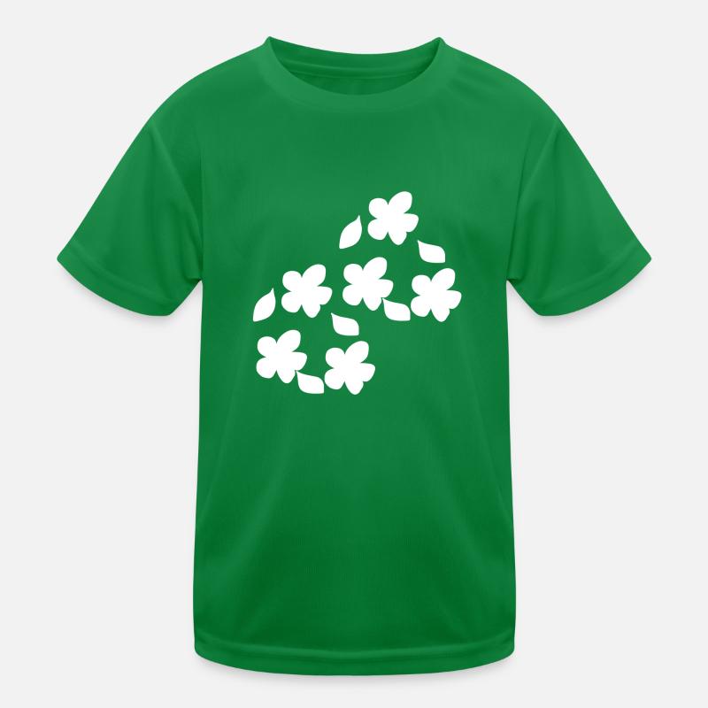 Flower pattern nature plant symbol leaf Kids Functional T-Shirt