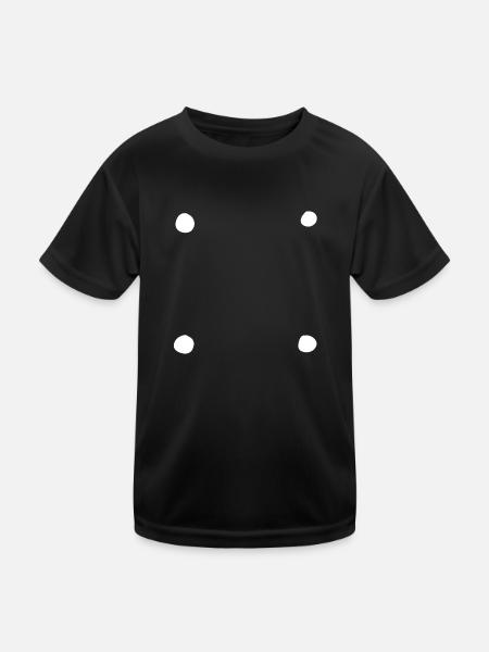 vier kreise kreis symbol formen - Kinder Funktions-T-Shirt - Schwarz - Vorne