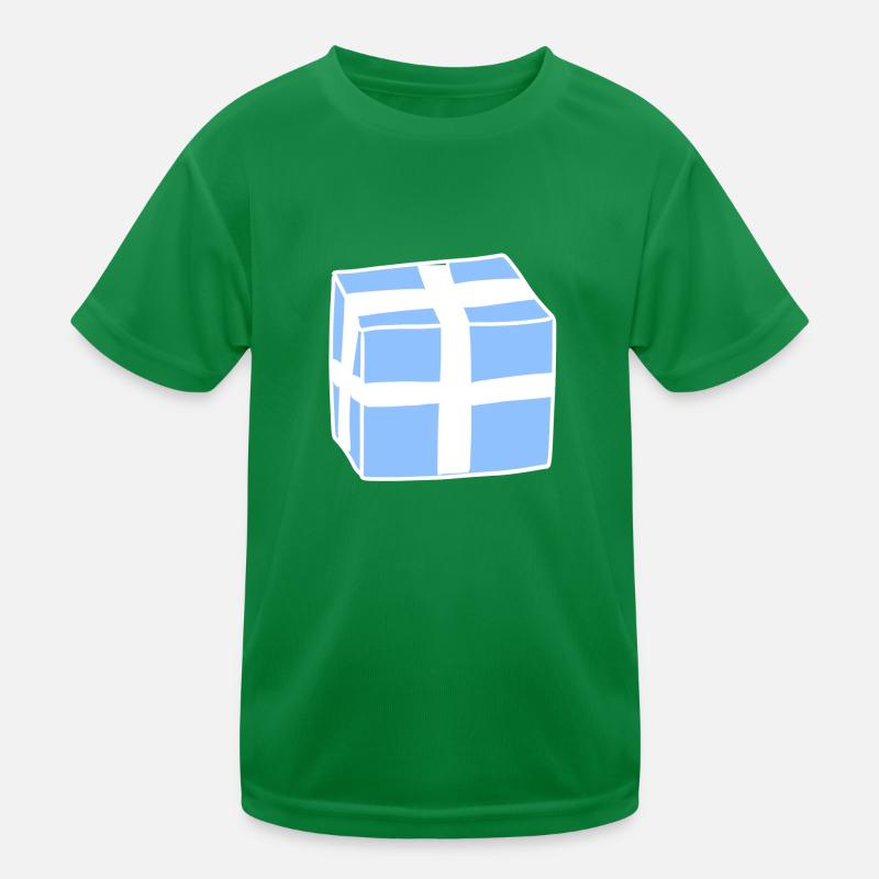 Gift Icon Box Blue Kids Functional T-Shirt