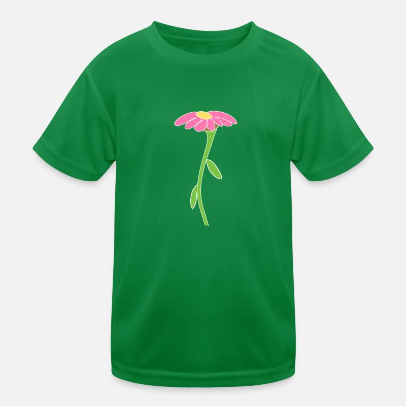 Blume Symbol Blüte Pflanze rosa Kinder Funktions-T-Shirt