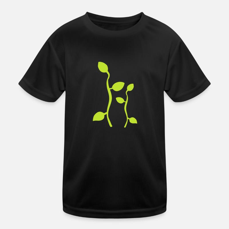 leaf, leaves, leaves, line, nature, branch, plants, green Kids Functional T-Shirt