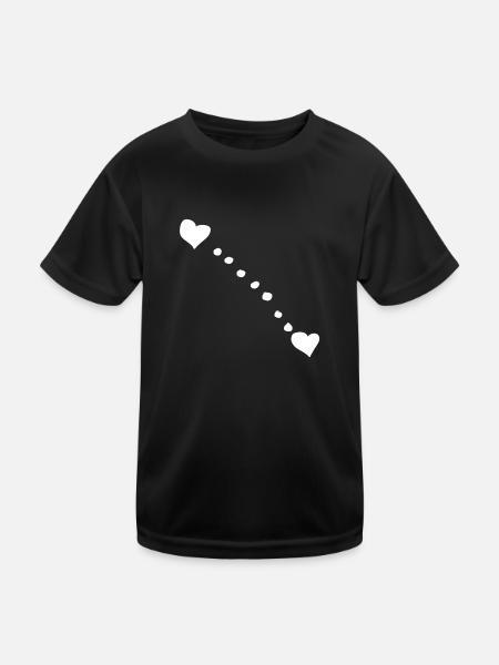 Point Hearts Heart Circles - Kids Functional T-Shirt - black - Front