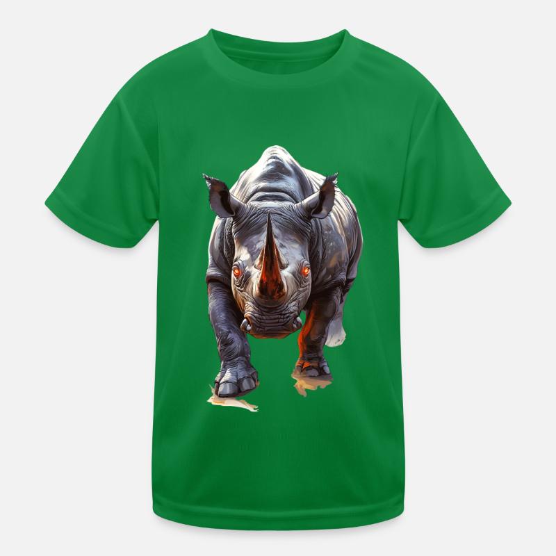Nashorn Kinder Funktions-T-Shirt