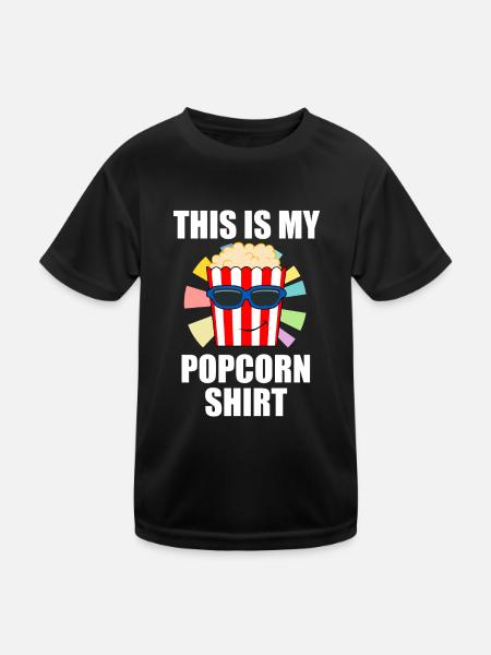 Popcorn Manger Popcorn Chef ironique Dire - T-shirt sport Enfant - noir - Devant