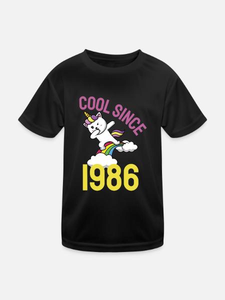Cool depuis 1986 Dabbing chat 36ème anniversaire - T-shirt sport Enfant - noir - Devant