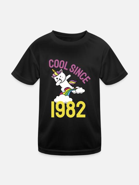 Cool depuis 1982 Dabbing chat 40ème anniversaire - T-shirt sport Enfant - noir - Devant