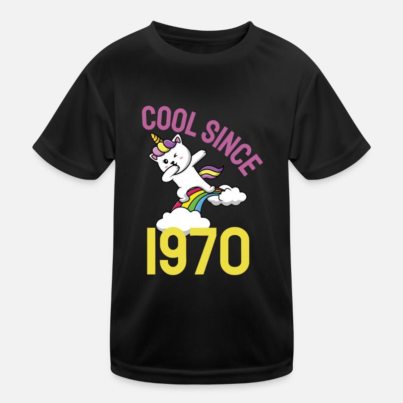 Cool seit 1970 Dabbing Katze 52. Geburtstag Kinder Funktions-T-Shirt