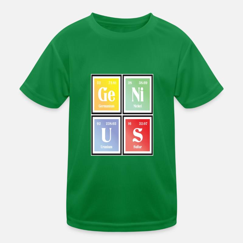 Genius | Periodensystem der Elemente Kinder Funktions-T-Shirt