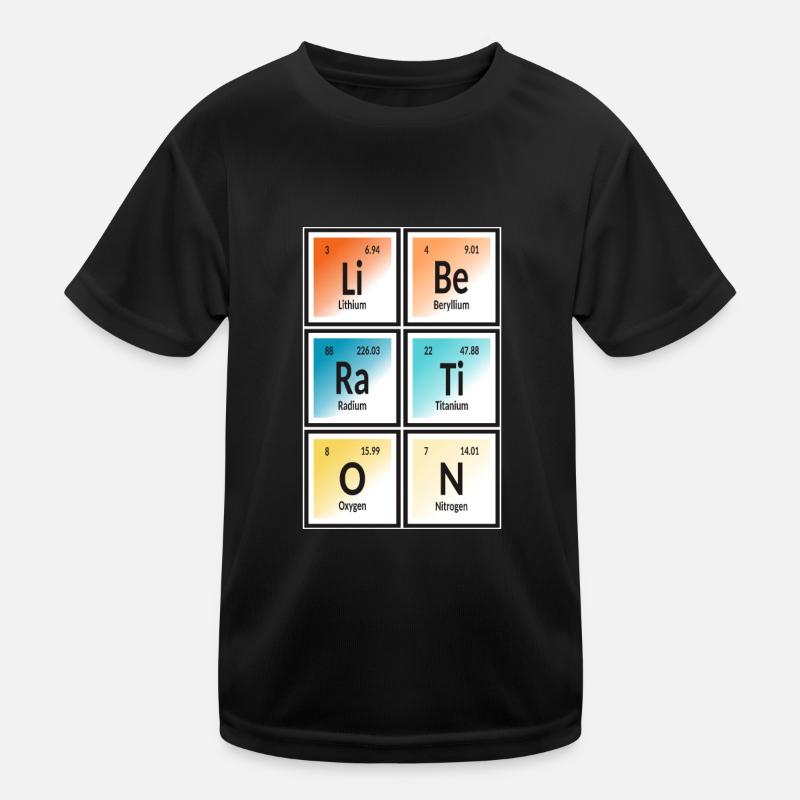 Befreiung | Periodensystem der Elemente - Kinder Funktions-T-Shirt - Schwarz