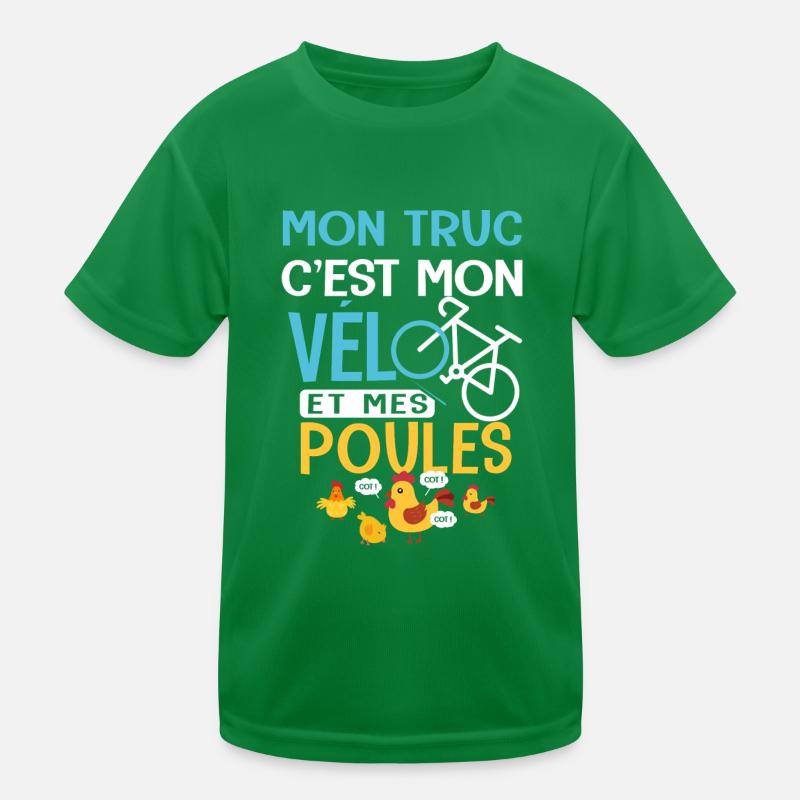 Vélo Mon truc c est mon velo et mes poules velo T-shirt sport Enfant