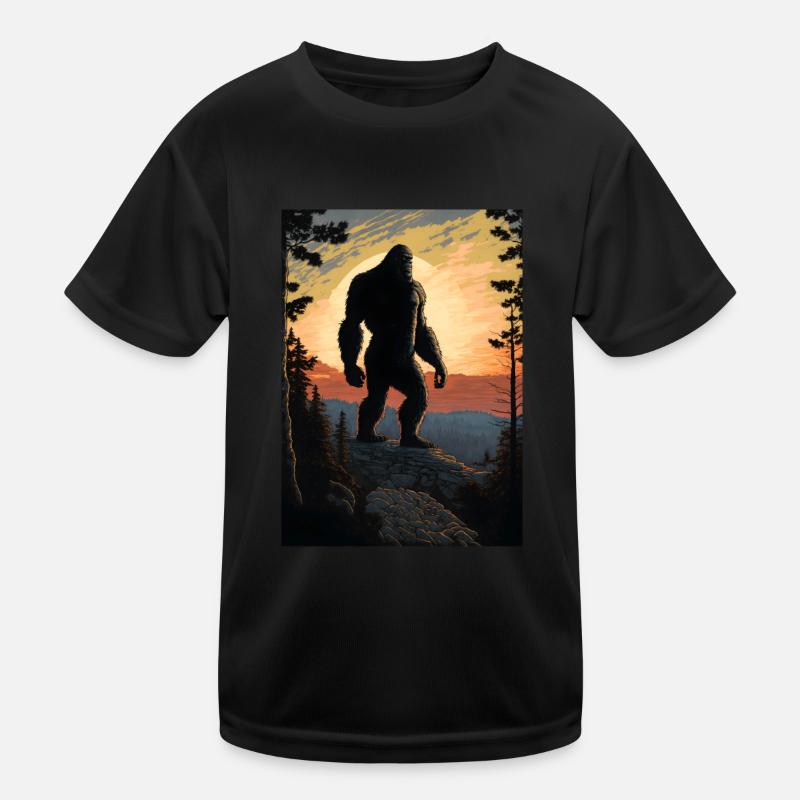Bigfoot at Sunset Kids Functional T-Shirt