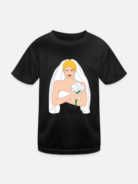 braut blond 1 - Kinder Funktions-T-Shirt - Schwarz - Vorne