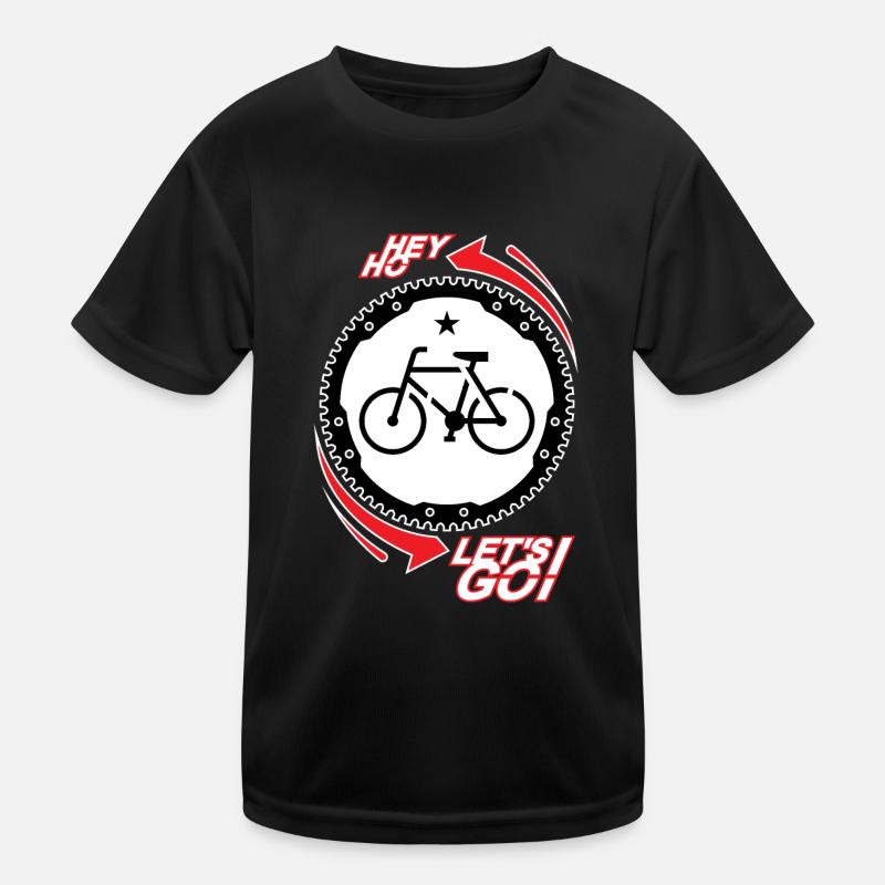 HEY HO - BICYCLE - LET'S GO! Kinder Funktions-T-Shirt