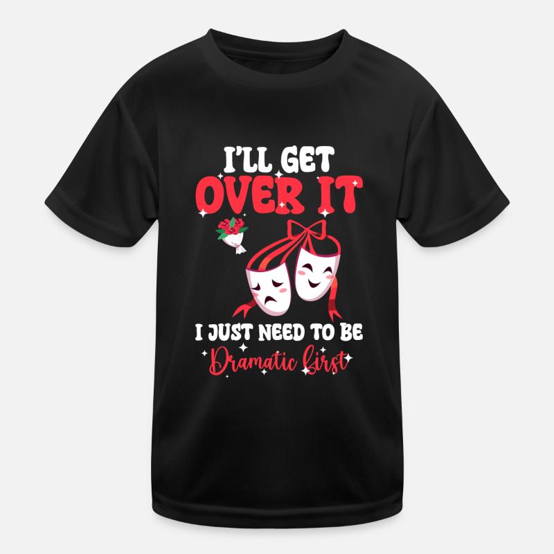 Drama Prinzessin Rampenlicht Problem - Kinder Funktions-T-Shirt - Schwarz