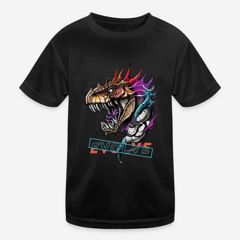 Evolution des Drachen brüllen Kinder Funktions-T-Shirt