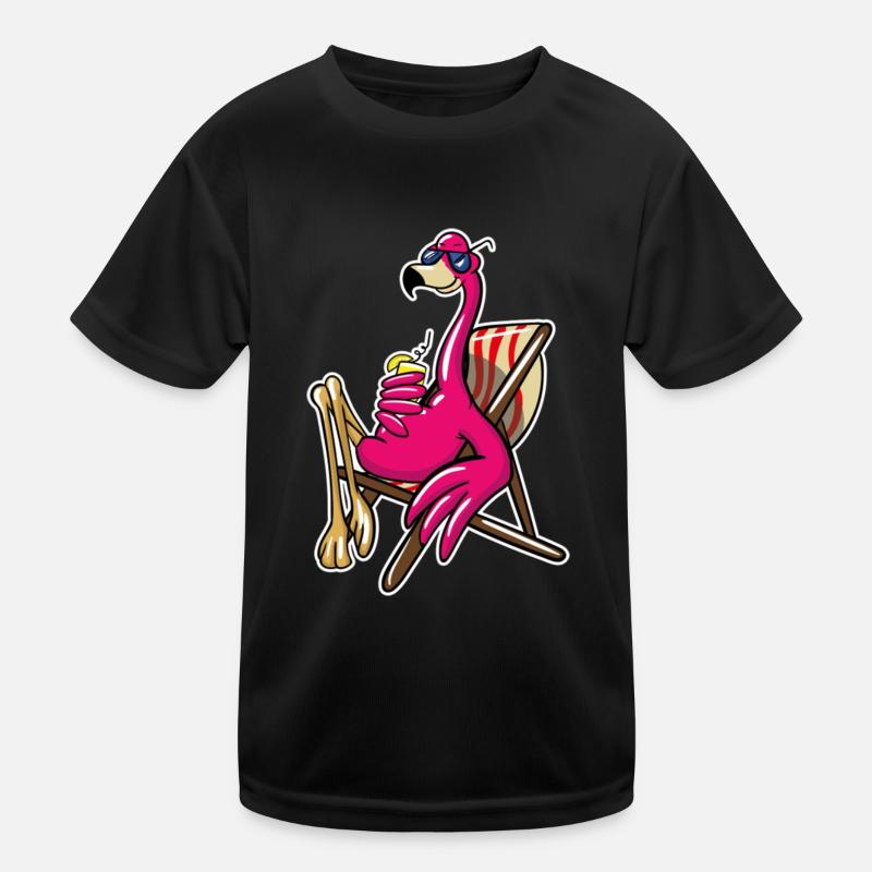 Flamingo Strand Kinder Funktions-T-Shirt