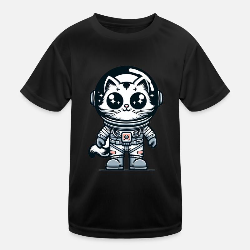 Cute Cat Astronaut Kinder Funktions-T-Shirt