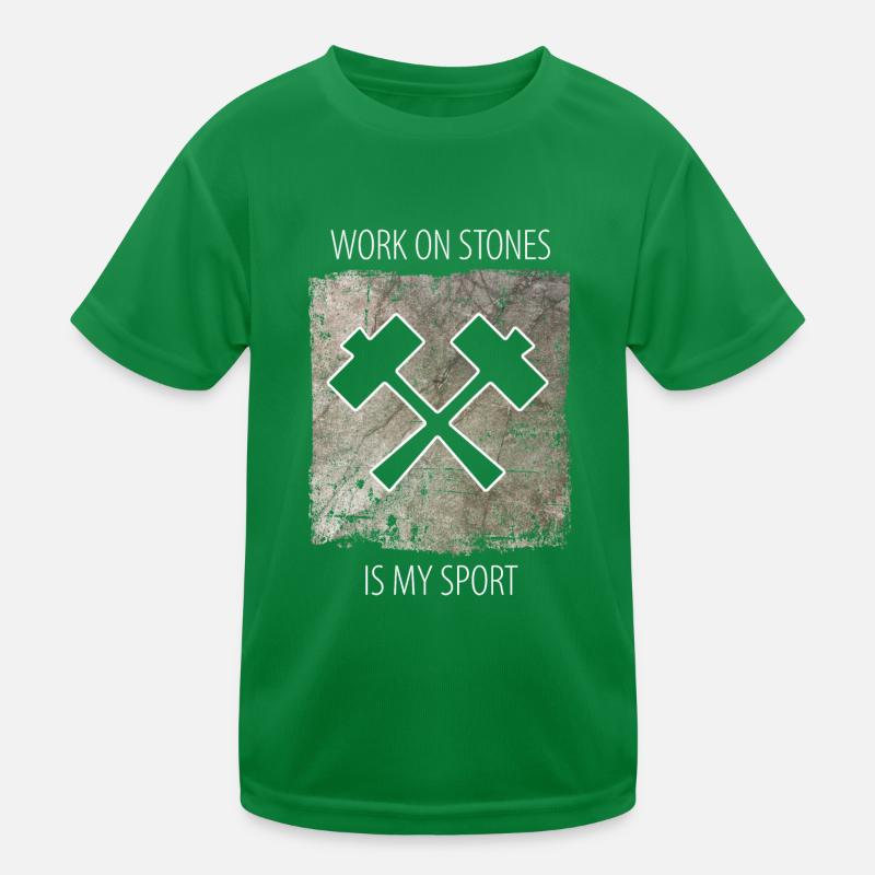 Steinmetz Steinbildhauer Spruch Kinder Funktions-T-Shirt