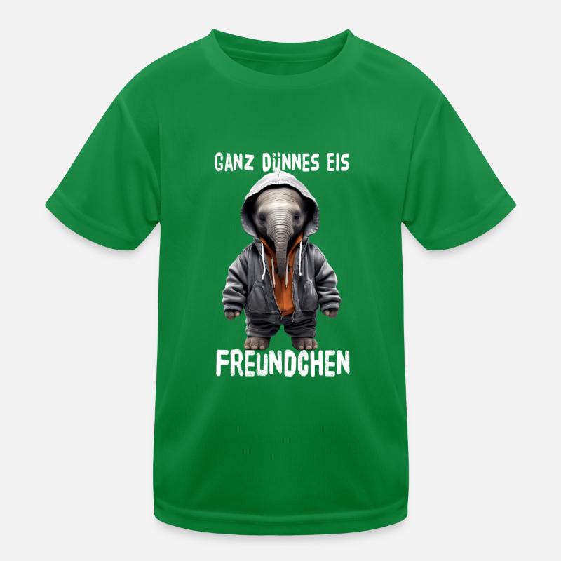 Very Thin Ice Friend Elephant Kids Functional T-Shirt