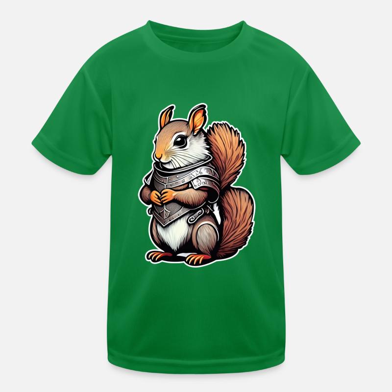 Illustration d’écureuil guerrier T-shirt sport Enfant