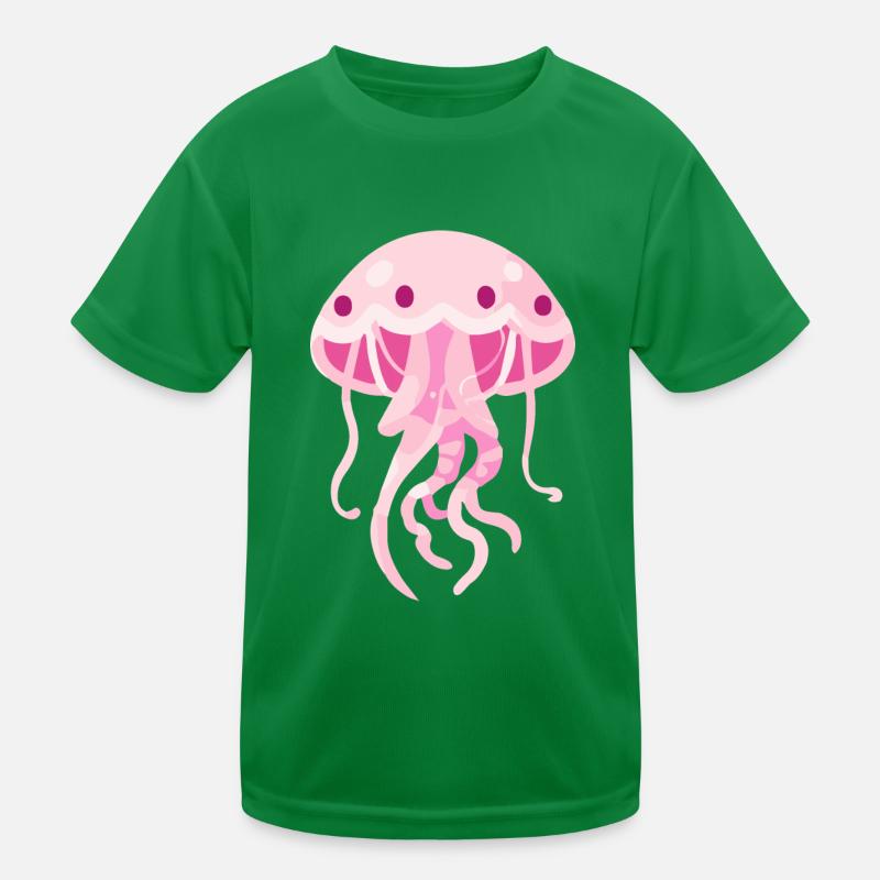 Pink Jellyfish Kids Functional T-Shirt