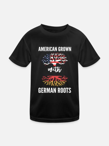 Deutschland - Kinder Funktions-T-Shirt - Schwarz - Vorne