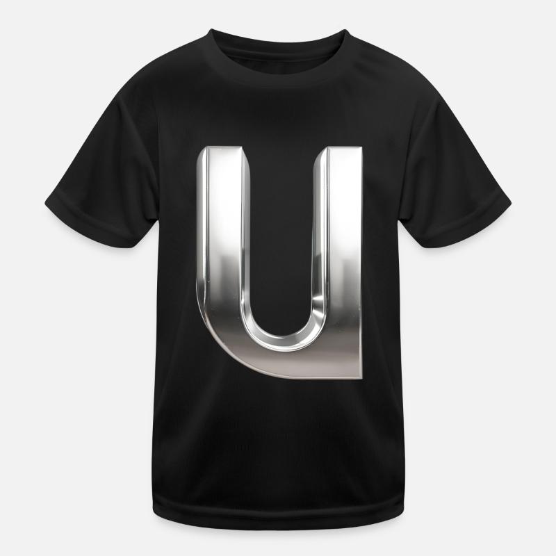Chrome ,, U " Metallic Kids Functional T-Shirt