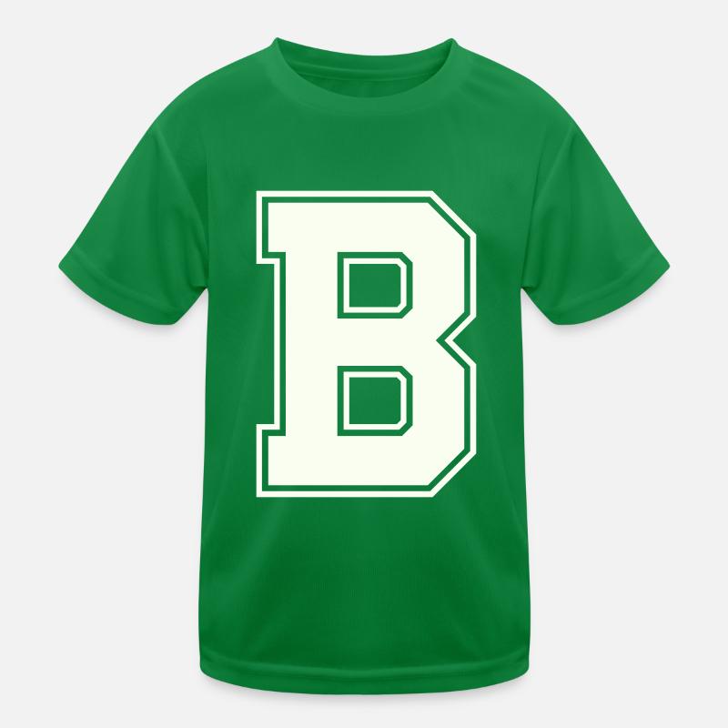 B Buchstabe Kinder Funktions-T-Shirt