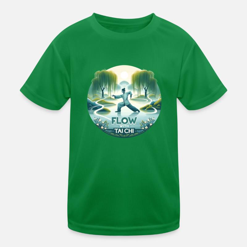 "Flow with Tai Chi" - Conception de Tai Chi tranqu T-shirt sport Enfant