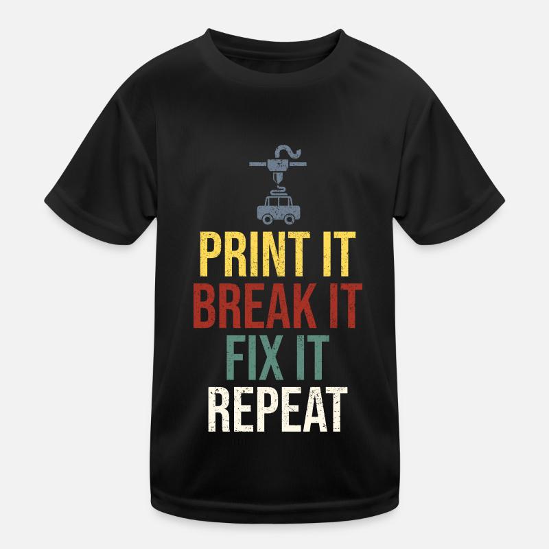 3D-Drucker 3D-Druck Kinder Funktions-T-Shirt