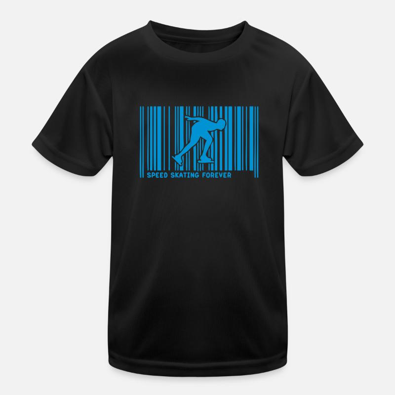 code barre speed skating skateur T-shirt sport Enfant