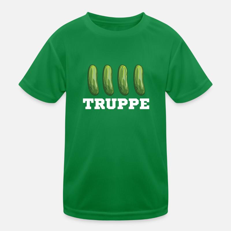 Gurkentruppe Trainer Gurke Mannschaft Fußball Team Kinder Funktions-T-Shirt
