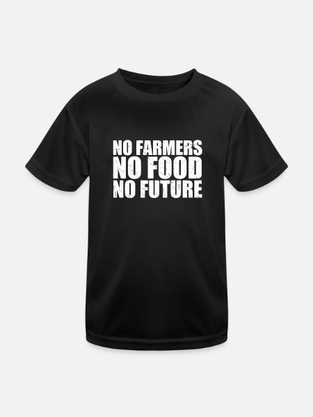 Landwirt Landwirtschaft Demo Demonstration Bauer - Kinder Funktions-T-Shirt - Schwarz - Vorne