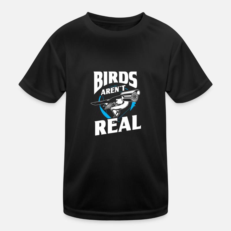 Birds aren't real Birdwatching Kinder Funktions-T-Shirt